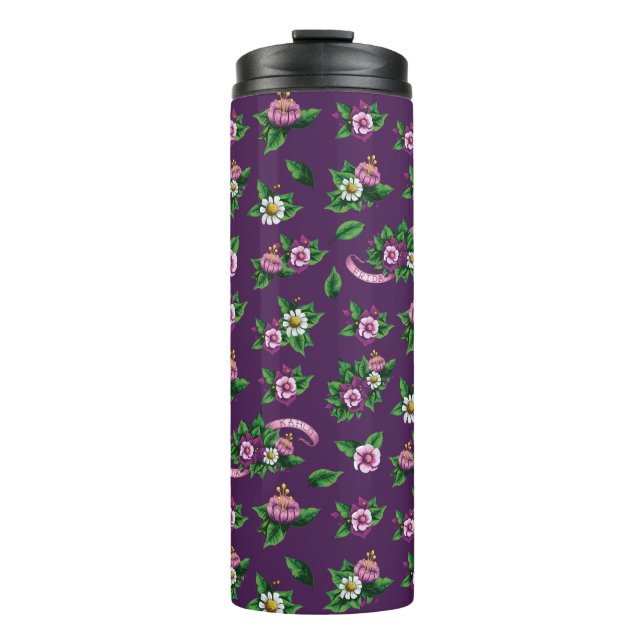 Bouteilles Isothermes Motif de bouquet floral de Frida Kahlo | Purlpe (Devant)