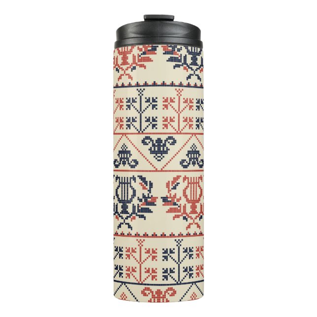 Bouteilles Isothermes Motif de broderie palestinienne, motif des (Devant)