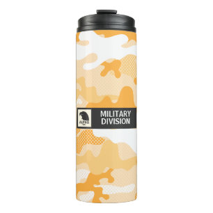Bouteilles Isothermes Motif de camouflage orange abstrait