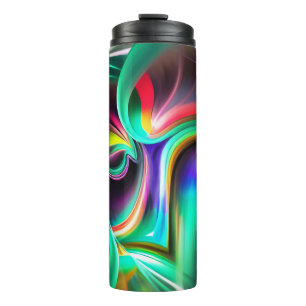 Bouteilles Isothermes Motif de couleurs audacieuses tourbillonnantes - A