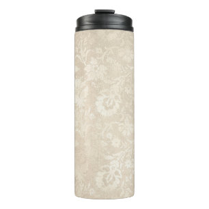 Bouteilles Isothermes Motif de Damas d'ivoire Pastel