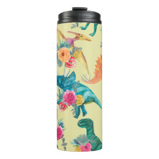 Bouteilles Isothermes Motif de dinosaures à l'aquarelle. ba sans mer