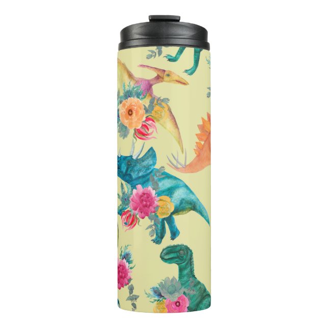 Bouteilles Isothermes Motif de dinosaures à l'aquarelle. ba sans mer (Devant)