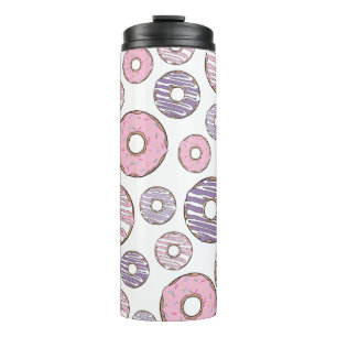 Bouteilles Isothermes Motif De Donuts, Donuts Roses, Donuts Violets