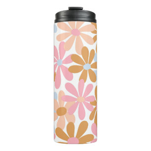 Bouteilles Isothermes Motif de fleur de marguerite pastel rétro