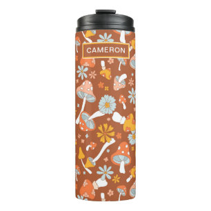 Bouteilles Isothermes Motif de fleurs de champignons Vintages rétro