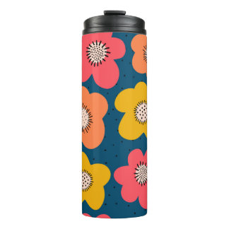 Bouteilles Isothermes Motif de fleurs sans couture. Flores audacieuses s