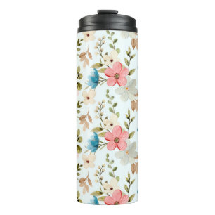 Bouteilles Isothermes Motif de fleurs sauvages aquarelles colorées