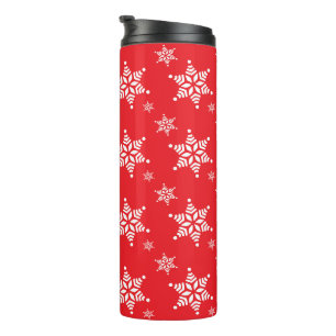 Bouteilles Isothermes Motif de flocon de neige, Flakes blancs, Neige, Ro