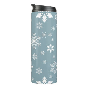 Bouteilles Isothermes Motif de flocon de neige, flocons blancs, neige, g
