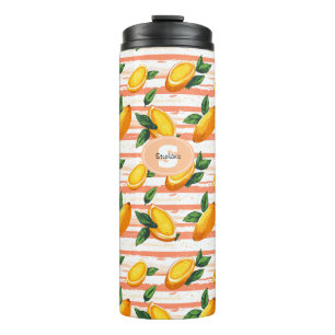 Bouteilles Isothermes Motif de fruits Mango avec Feuilles verts