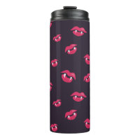 Motif de lèvres et de crocs de vampire
