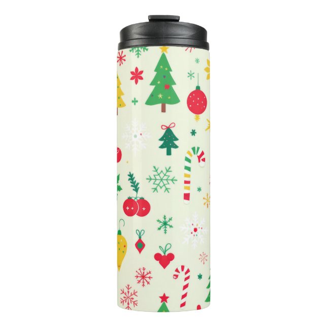 Bouteilles Isothermes Motif de Noël festif (Devant)