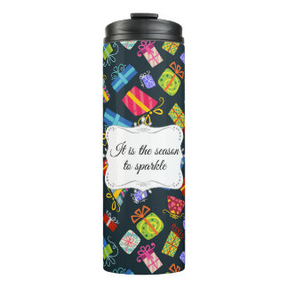 Bouteilles Isothermes Motif de Noël Festif Personnalisé