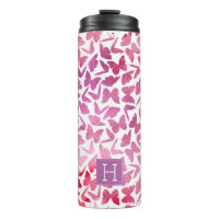 Motif de papillons d'aquarelle violette