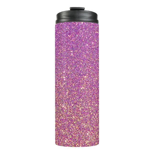 Bouteilles Isothermes Motif de Parties scintillant rose fille (Devant)