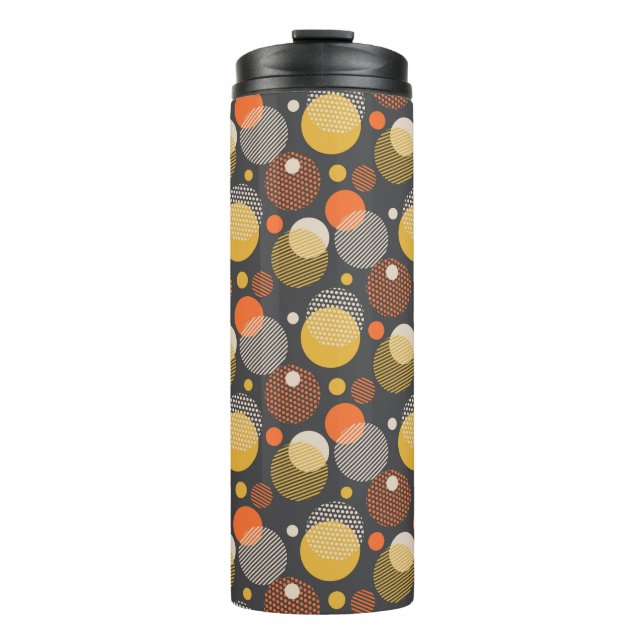 Bouteilles Isothermes Motif de rayure de point de polka (Devant)
