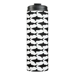 Bouteilles Isothermes Motif de requin noir et blanc Température thermiqu