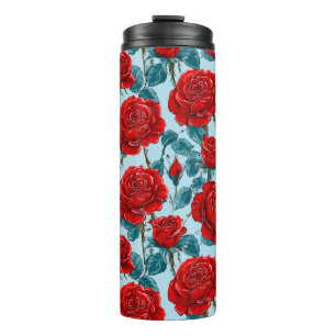 Bouteilles Isothermes Motif de roses rouges