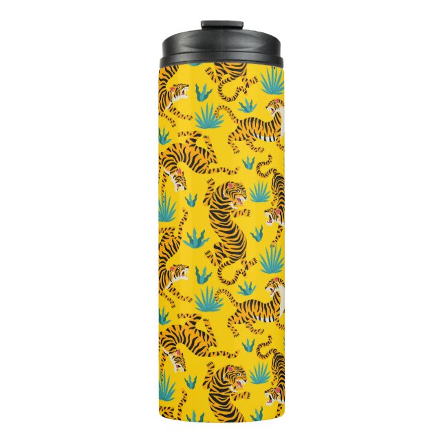 Bouteilles Isothermes Motif de tigre d'or asiatique (Devant)