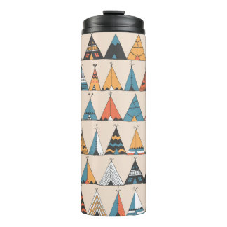 Bouteilles Isothermes Motif de tipi. Tente d'été autochtone de Wigwam