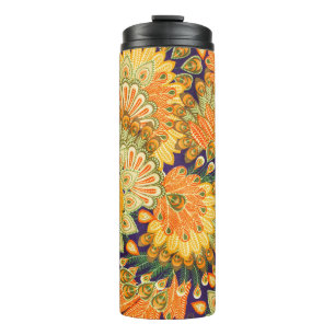 Bouteilles Isothermes motif de tissu vintage : texture de gros plan.