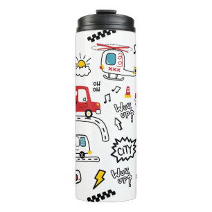 Bouteilles Isothermes Motif de transport ludique pour enfants 