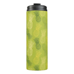 Bouteilles Isothermes Motif d'ensemble d'ananas sur le vert