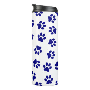 Bouteilles Isothermes Motif Des Paws, Paws Chiens, Paws Bleus Marine