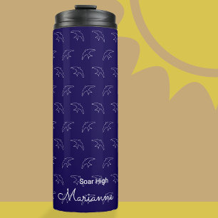 Bouteilles Isothermes Motif d'hirondelle bleu moderne Températeur thermi