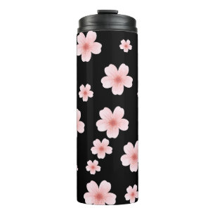 Bouteilles Isothermes Motif élégant de fleurs de cerisier rose en acier