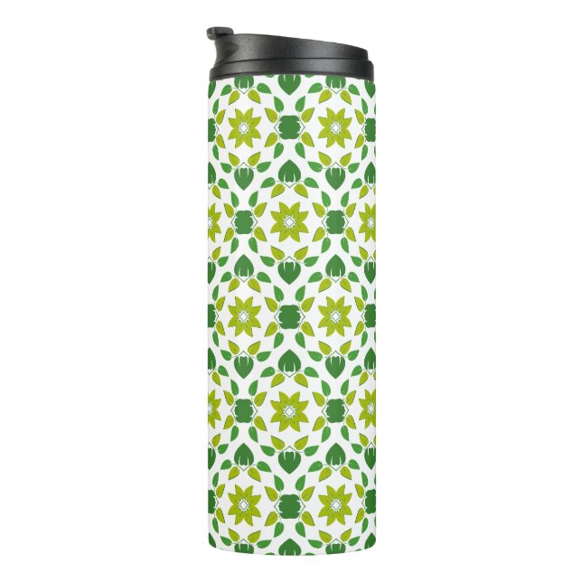 Bouteilles Isothermes Motif Feuille, Motif De Feuilles, Feuilles Verts (Tourné sur la droite)