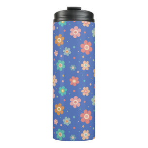 Bouteilles Isothermes Motif Fleur Multicolore Migné Sur Bleu