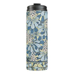 Bouteilles Isothermes Motif floral à la châtaigne Art nouveau vintage
