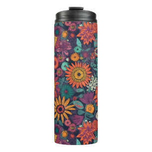 Bouteilles Isothermes Motif floral, Bouquet de fleurs colorées