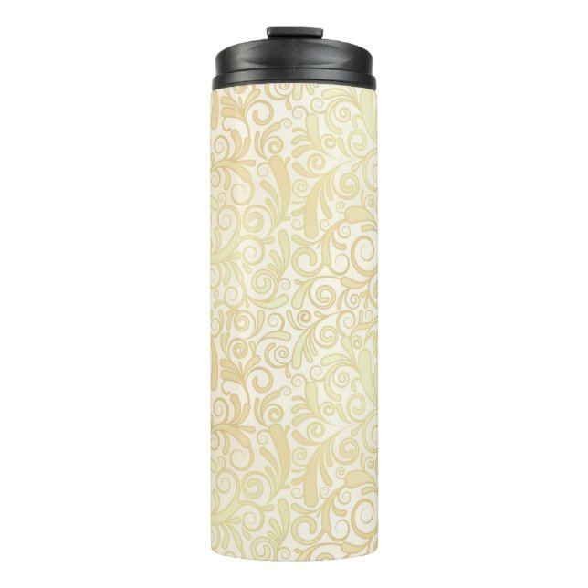 Bouteilles Isothermes Motif floral de feuille d'or (Devant)