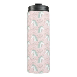Bouteilles Isothermes Motif floral doux de licorne