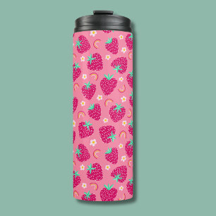 Bouteilles Isothermes Motif fraise arc-en-ciel Daisy