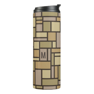 Bouteilles Isothermes Motif géométrique monogramme personnalisé tumbler