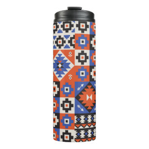 Bouteilles Isothermes Motif géométrique oriental sans couture. Design