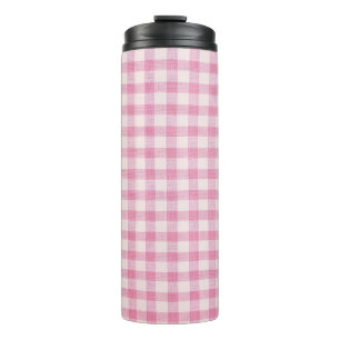 Bouteilles Isothermes Motif Gingham Rose Bébé