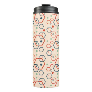 Bouteilles Isothermes Motif hexagonal coloré moderne géométrique