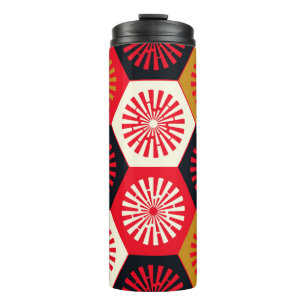 Bouteilles Isothermes Motif hexagonal de style asiatique