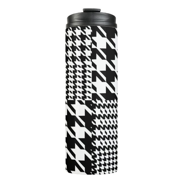 Bouteilles Isothermes Motif Houndstooth noir et blanc (Devant)