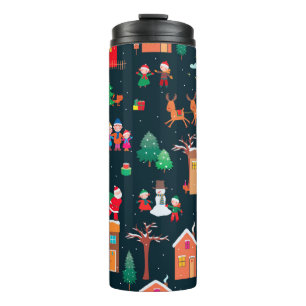 Bouteilles Isothermes Motif incomparable de Noël heureux dans une villa