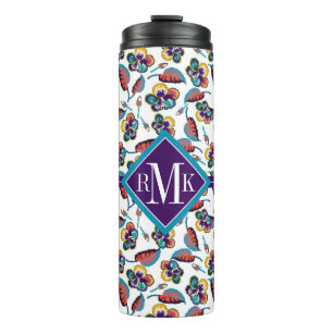 Bouteilles Isothermes Motif lumineux de ketmie du monogramme