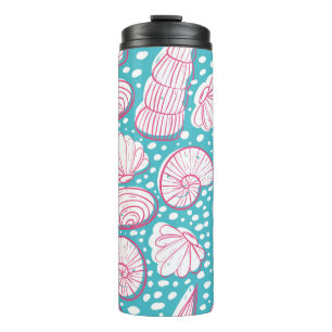 Bouteilles Isothermes Motif marin sans joint avec différents coquillages