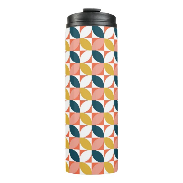 Bouteilles Isothermes Motif moderne de feuille de la moitié du siècle (Devant)
