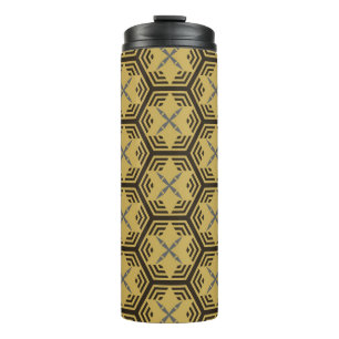 Bouteilles Isothermes Motif moderne sans couture, couleur or. Ba géométr