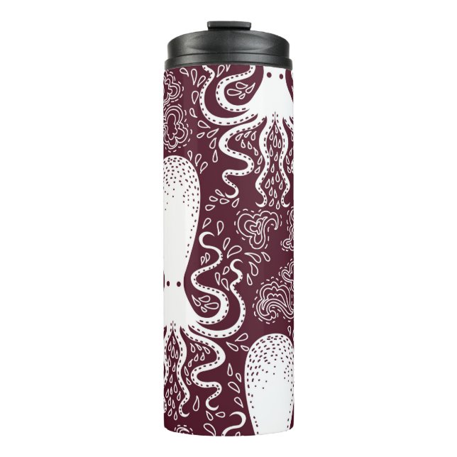 Bouteilles Isothermes motif Octopus vintage. (Devant)